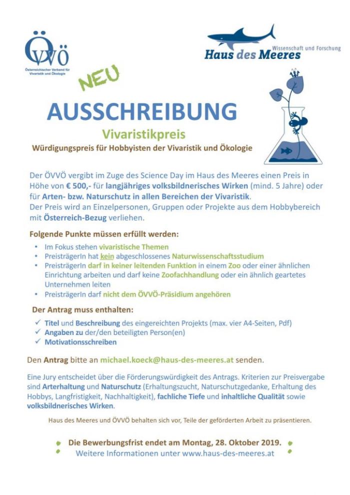 Aussschreibung Viviaristikpreis 2020 Aussschreibung Viviaristikpreis 2020